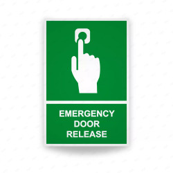 Rótulo de Ruta de Evacuación - Emergency Door Release |Cod. EV-053