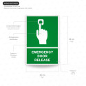 ‣ Rótulo de Ruta de Evacuación - Emergency Door Release| SIGO