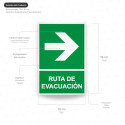 ‣ Rótulo de Ruta de Evacuación - Salida Flecha lado Derecha | SIGO