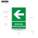 ‣ Rótulo de Ruta de Evacuación - Ruta de Evacuación Flecha I... | SIGO
