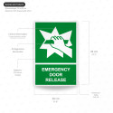 ‣ Rótulo de Ruta de Evacuación - Emergency Door Release| SIGO