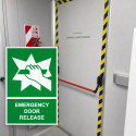 ‣ Rótulo de Ruta de Evacuación - Emergency Door Release| SIGO