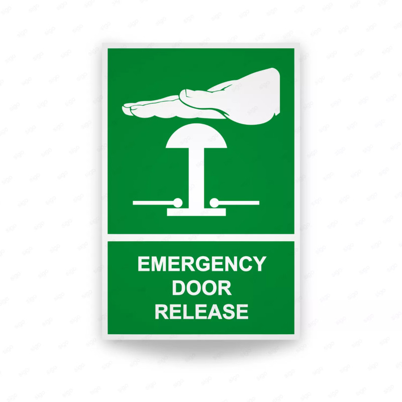 ‣ Rótulo de Ruta de Evacuación - Emergency Door Release| SIGO