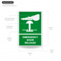 ‣ Rótulo de Ruta de Evacuación - Emergency Door Release| SIGO