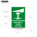 ‣ Rótulo de Ruta de Evacuación - Emergency Door Release| SIGO