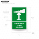 ‣ Rótulo de Ruta de Evacuación - Emergency Door Release| SIGO