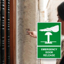 ‣ Rótulo de Ruta de Evacuación - Emergency Door Release| SIGO