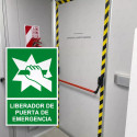 ‣ Rótulo de Ruta de Evacuación - Liberador de Puerta de emerg...| SIGO