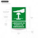 ‣ Rótulo de Ruta de Evacuación - Liberador de Puerta de emerg...| SIGO