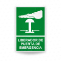 ‣ Rótulo de Ruta de Evacuación - Liberador de Puerta de emerg...| SIGO