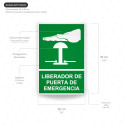 ‣ Rótulo de Ruta de Evacuación - Liberador de Puerta de emerg...| SIGO