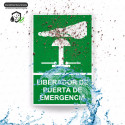 ‣ Rótulo de Ruta de Evacuación - Liberador de Puerta de emerg...| SIGO