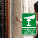 ‣ Rótulo de Ruta de Evacuación - Liberador de Puerta de emerg...| SIGO