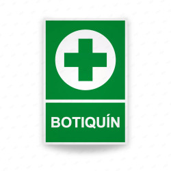 Rótulo de Ruta de Evacuación - Botiquín | Cod. EV-058