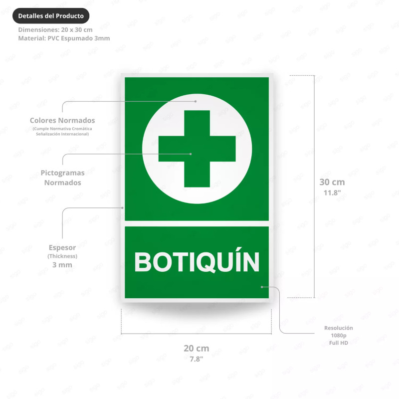 ‣ Rótulo de Ruta de Evacuación - Botiquín  | SIGO