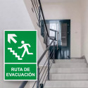 ‣ Rótulo de Ruta de Evacuación - Ruta de Evacuación flecha pa...| SIGO