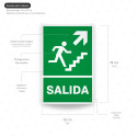 ‣ Rótulo de Ruta de Evacuación - Salida flecha arriba lado d... | SIGO