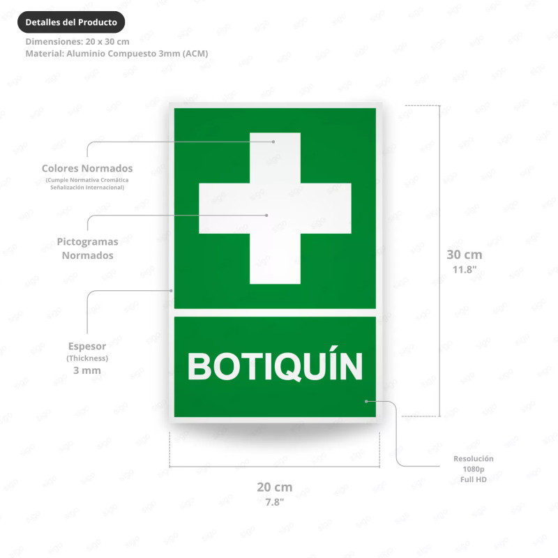 ‣ Rótulo de Ruta de Evacuación - Botiquín  | SIGO