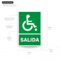 ‣ Rótulo de Ruta de Evacuación - Salida Personas Discapacitadas | SIGO