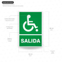 ‣ Rótulo de Ruta de Evacuación - Salida Personas Discapacitadas | SIGO
