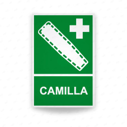 Rótulo de Ruta de Evacuación - Camilla | Cod. EV-060