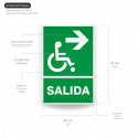 ‣ Rótulo de Ruta de Evacuación - Salida Personas Discapacita... | SIGO
