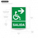 ‣ Rótulo de Ruta de Evacuación - Salida Personas Discapacita... | SIGO