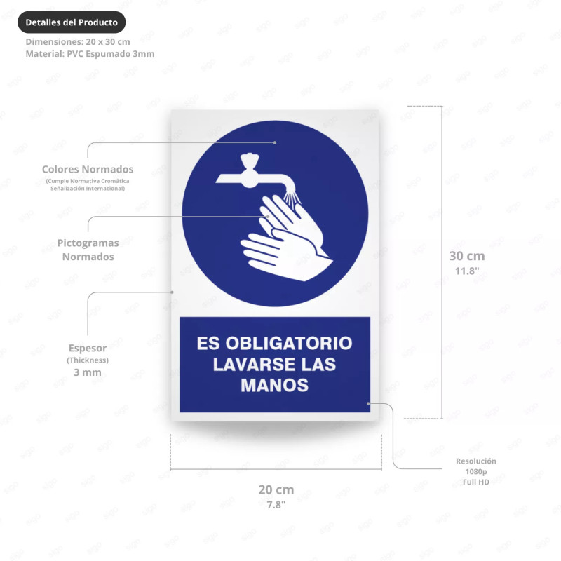 ‣ Rótulo: Obligatorio Lavarse las Manos... | SIGO