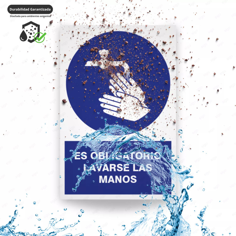 ‣ Rótulo: Obligatorio Lavarse las Manos... | SIGO