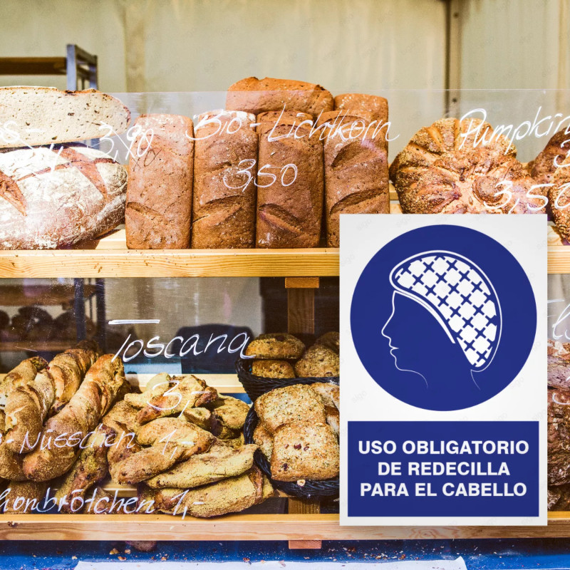 ‣ Uso obligatorio redecilla cabello - Rótulo | SIGO