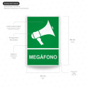 ‣ Rótulo de Ruta de Evacuación - Megáfono | SIGO