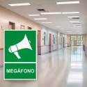 ‣ Rótulo de Ruta de Evacuación - Megáfono | SIGO
