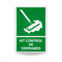 ‣ Rótulo de Ruta de Evacuación -  Kit Control de Derrames | SIGO