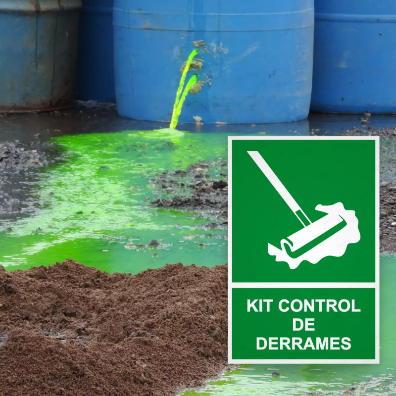 ‣ Rótulo de Ruta de Evacuación -  Kit Control de Derrames | SIGO