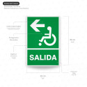 ‣ Rótulo de Ruta de Evacuación - Salida Personas Discapacita... | SIGO