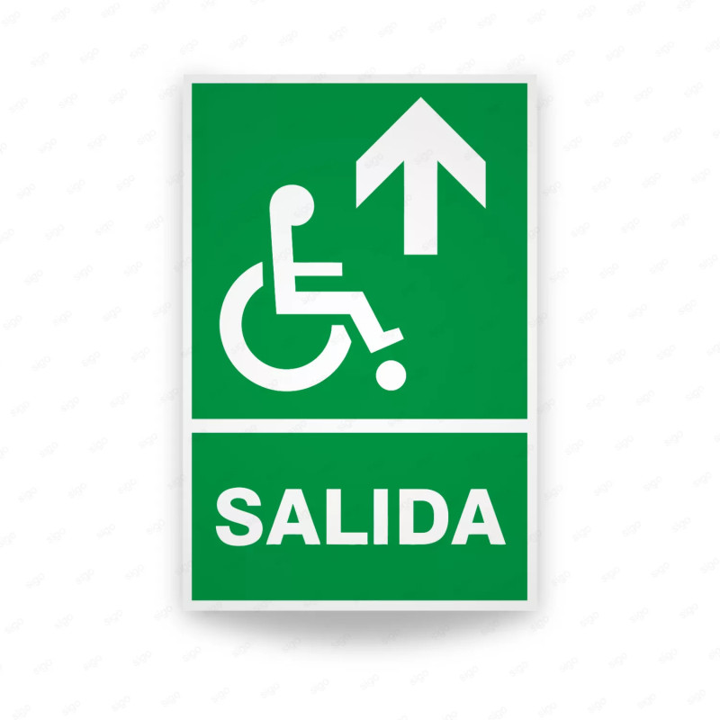 ‣ Rótulo de Ruta de Evacuación - Salida Personas Discapacita... | SIGO