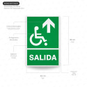 ‣ Rótulo de Ruta de Evacuación - Salida Personas Discapacita... | SIGO