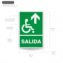 ‣ Rótulo de Ruta de Evacuación - Salida Personas Discapacita... | SIGO