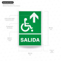 ‣ Rótulo de Ruta de Evacuación - Salida Personas Discapacita... | SIGO