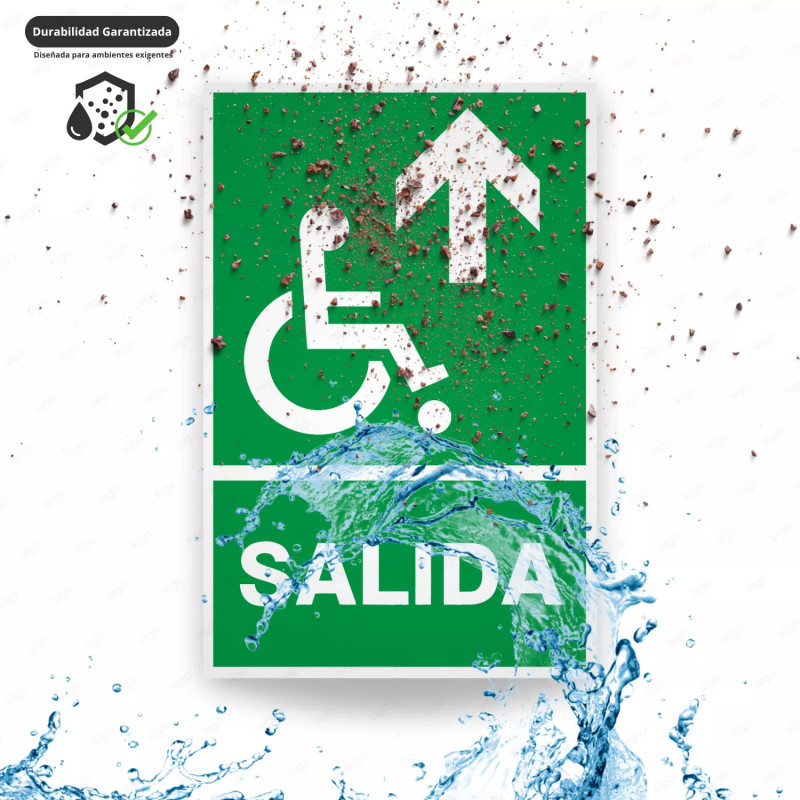 ‣ Rótulo de Ruta de Evacuación - Salida Personas Discapacita... | SIGO