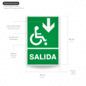 ‣ Rótulo de Ruta de Evacuación - Salida Personas Discapacita... | SIGO