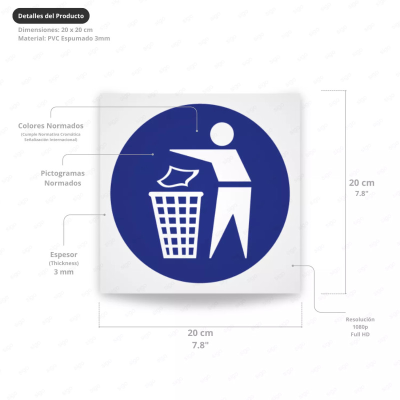 ‣ Uso obligatorio depósitos y cestas de basura... | SIGO