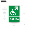 ‣ Rótulo de Ruta de Evacuación - Salida Personas Discapacita... | SIGO