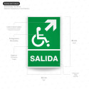 ‣ Rótulo de Ruta de Evacuación - Salida Personas Discapacita... | SIGO