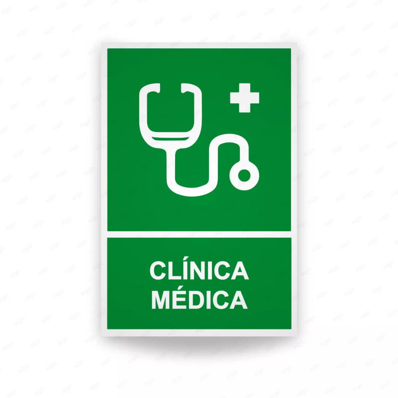 ‣ Rótulo de Ruta de Evacuación -  Clínica Médica | SIGO