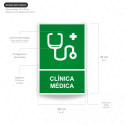 ‣ Rótulo de Ruta de Evacuación -  Clínica Médica | SIGO