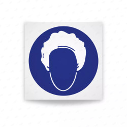 Rótulo de Obligación - Uso obligatorio de gorros | Cod. OB-036