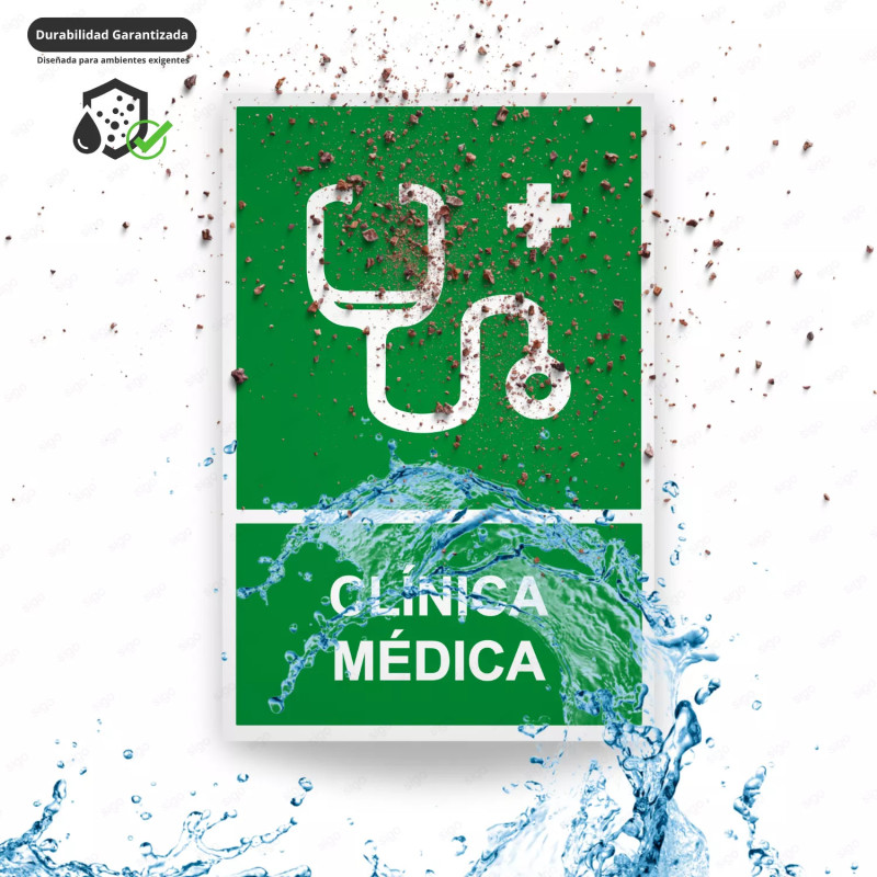 ‣ Rótulo de Ruta de Evacuación -  Clínica Médica | SIGO