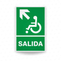 ‣ Rótulo de Ruta de Evacuación - Salida Personas Discapacita... | SIGO