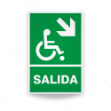‣ Rótulo de Ruta de Evacuación - Salida Personas Discapacita... | SIGO